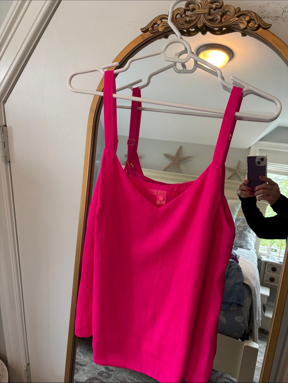 Lilly Pulitzer Bright Hot Pink Lined Tank Top